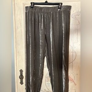 Johnny Was velvet joggers size L